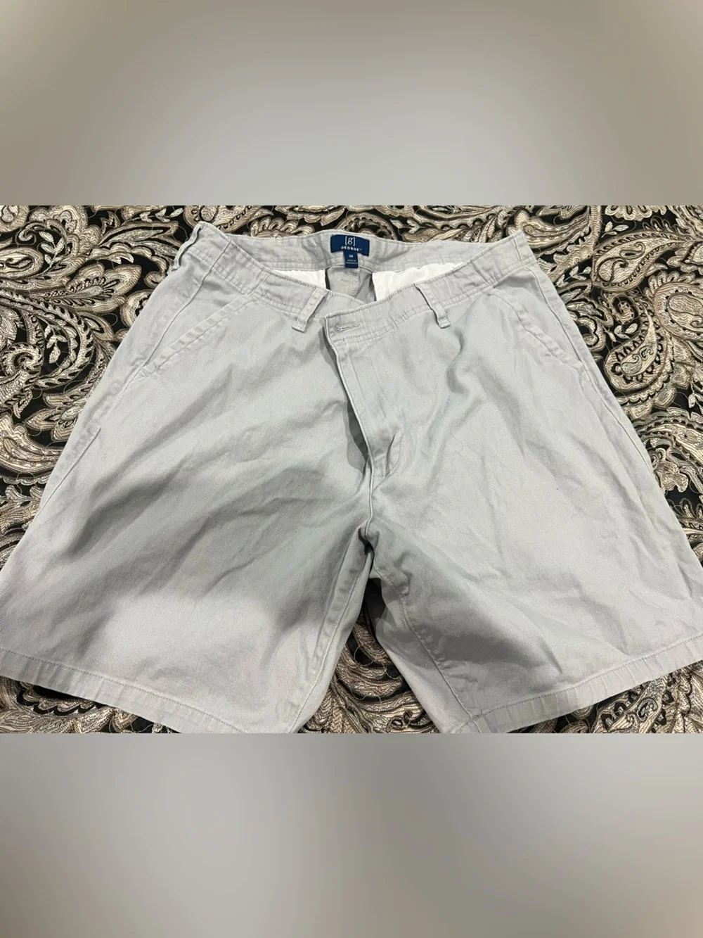 George Light Gray Cotton Casual Shorts